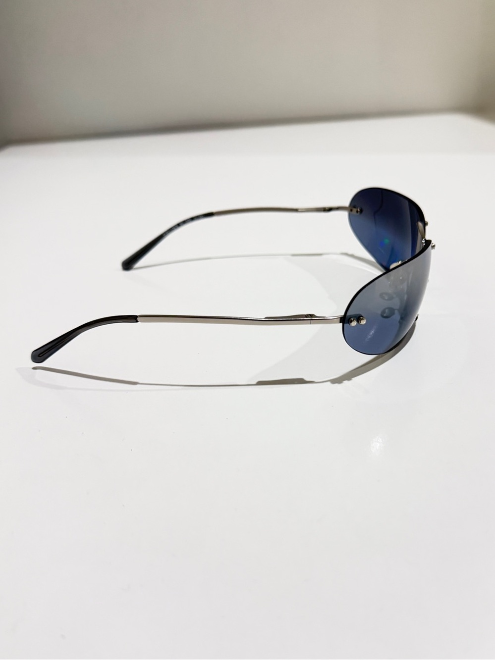 VTG Celine Triomphe Wrap Sunglasses SC 1032 Col. 581 Silver Y2K Deadstock Set - Picture 5 of 14